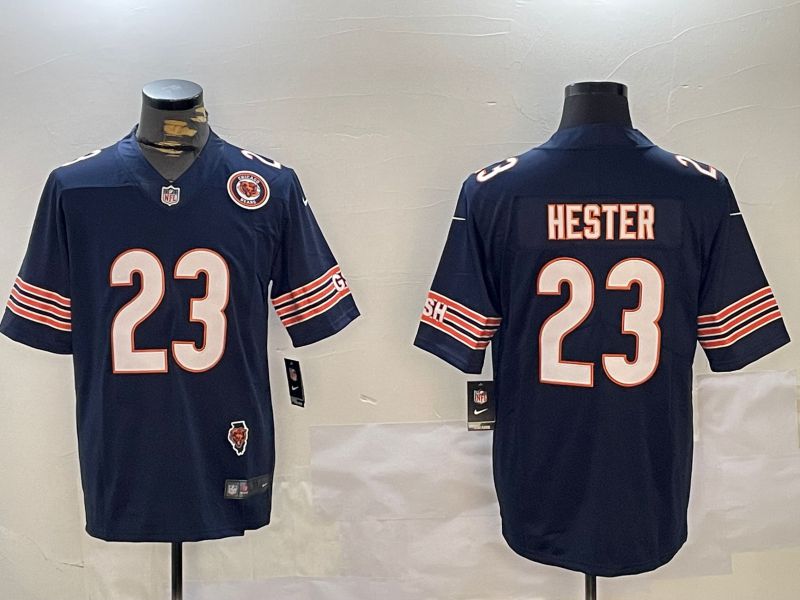 Men Chicago Bears #23 Hester Blue 2024 Nike Limited NFL Jersey style 2->chicago bears->NFL Jersey